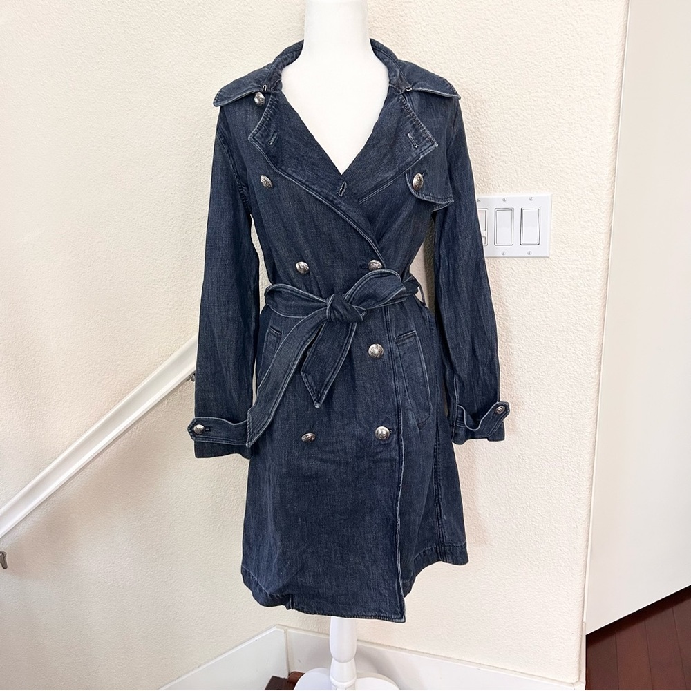 Ralph Lauren Belted Denim Trench Coat size 8 sold out - Picture 3 of 9